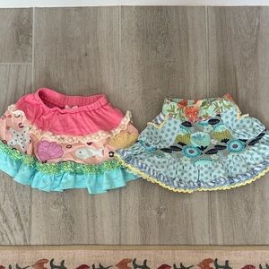 Set of 2 Matilda Jane & Lemon Loves Lime Colorful Girls Skirts
